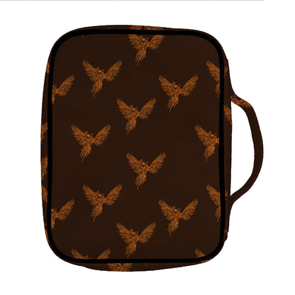 Asian Phoenix Pattern Print Front Pocket Bible Bag