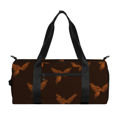 Asian Phoenix Pattern Print Gym Bag