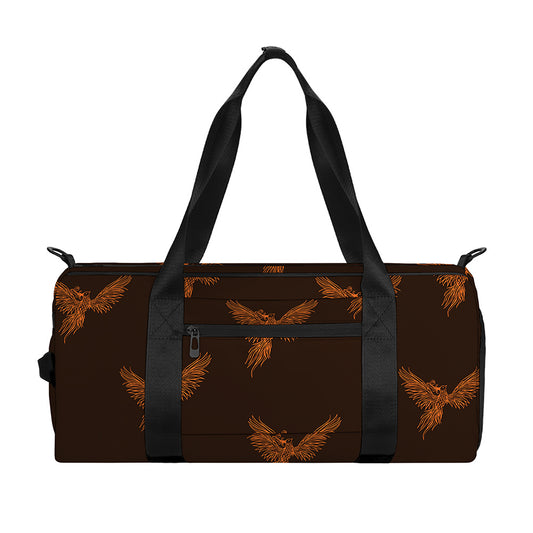 Asian Phoenix Pattern Print Gym Bag