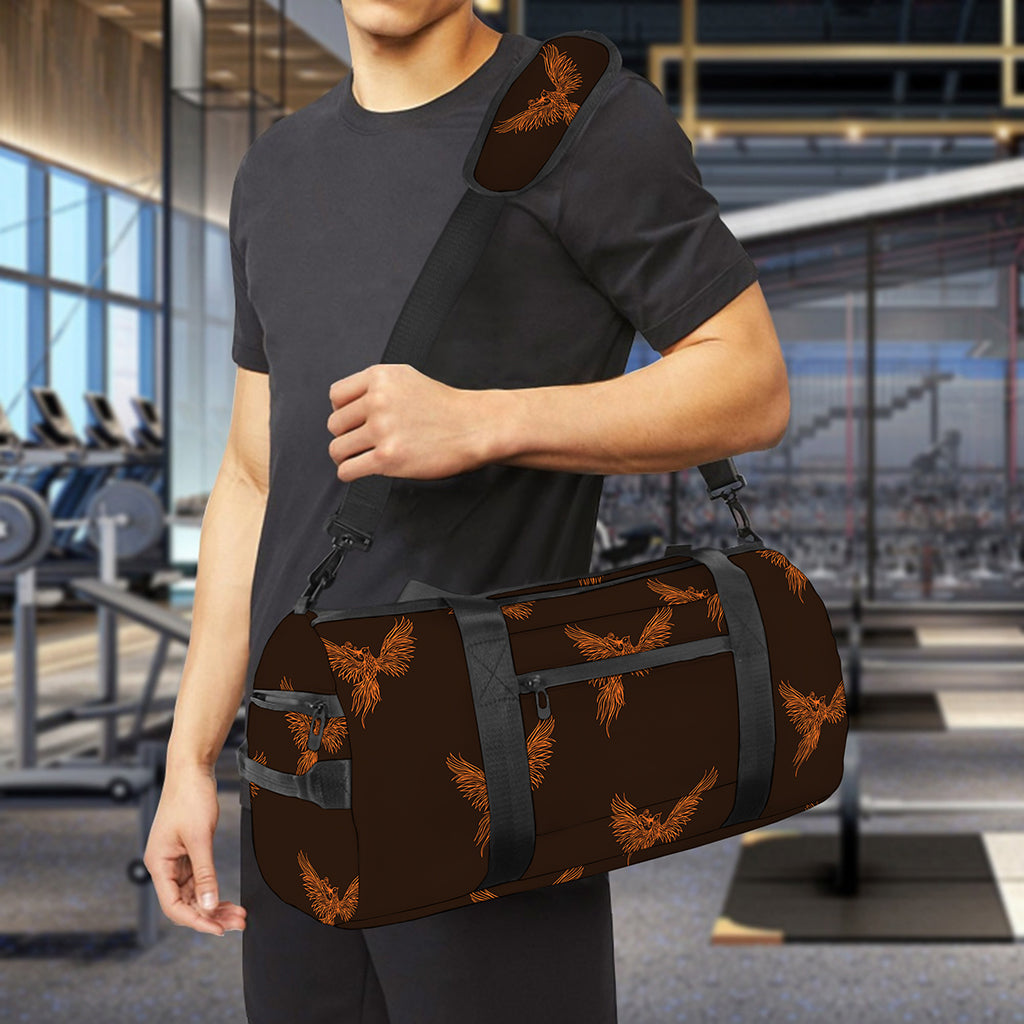 Asian Phoenix Pattern Print Gym Bag