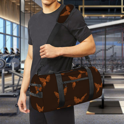 Asian Phoenix Pattern Print Gym Bag
