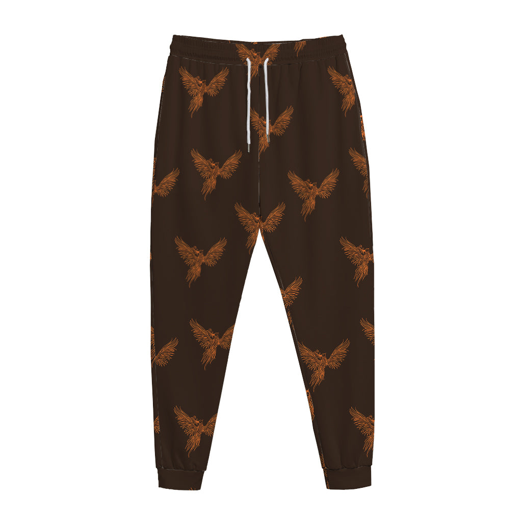 Asian Phoenix Pattern Print Jogger Pants