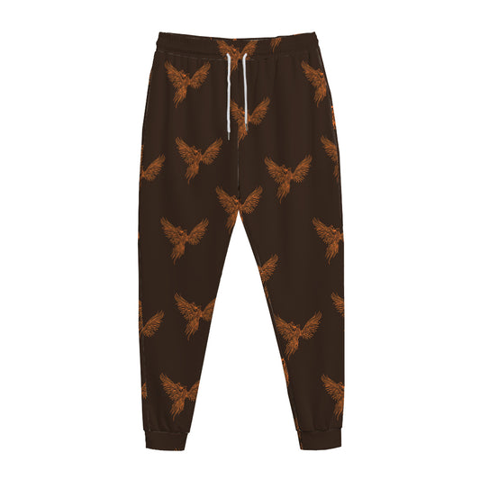 Asian Phoenix Pattern Print Jogger Pants
