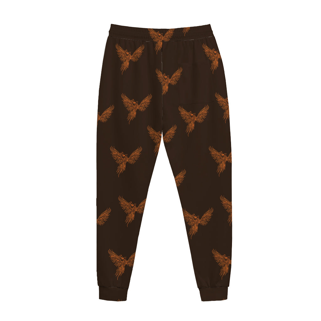 Asian Phoenix Pattern Print Jogger Pants