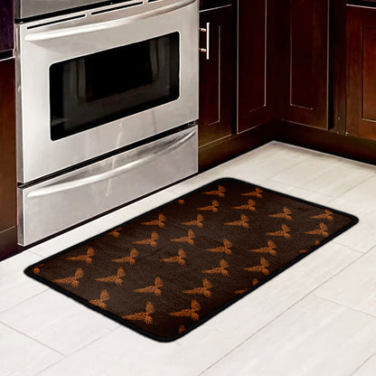 Asian Phoenix Pattern Print Kitchen Mat