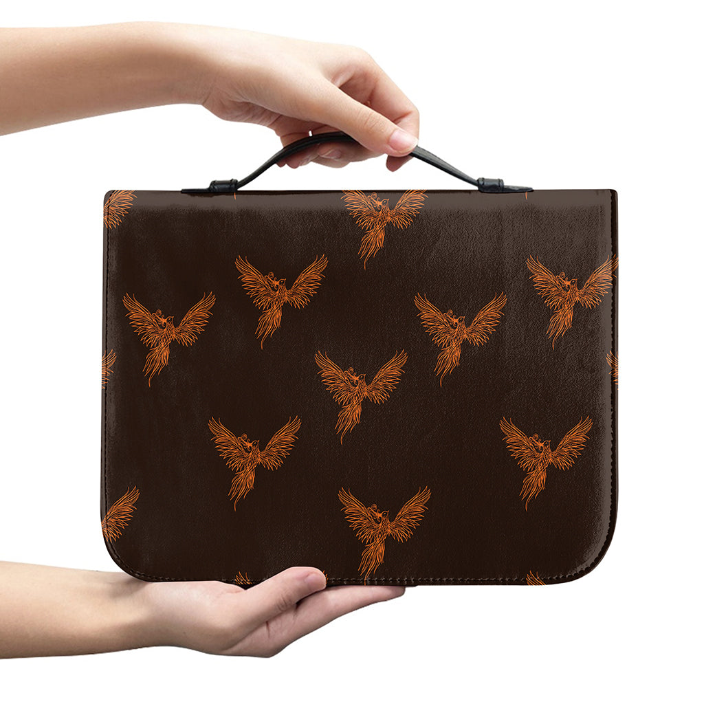 Asian Phoenix Pattern Print Leather Bible Cover
