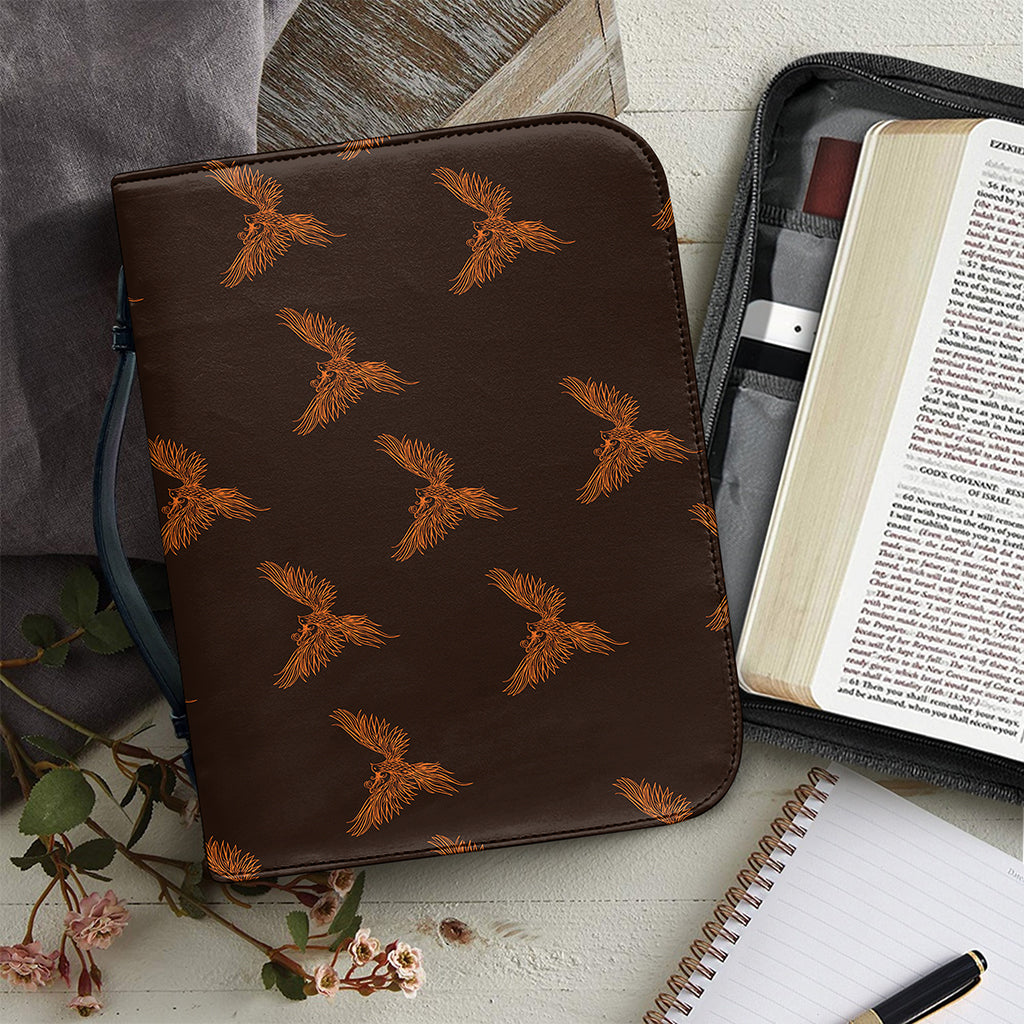 Asian Phoenix Pattern Print Leather Bible Cover