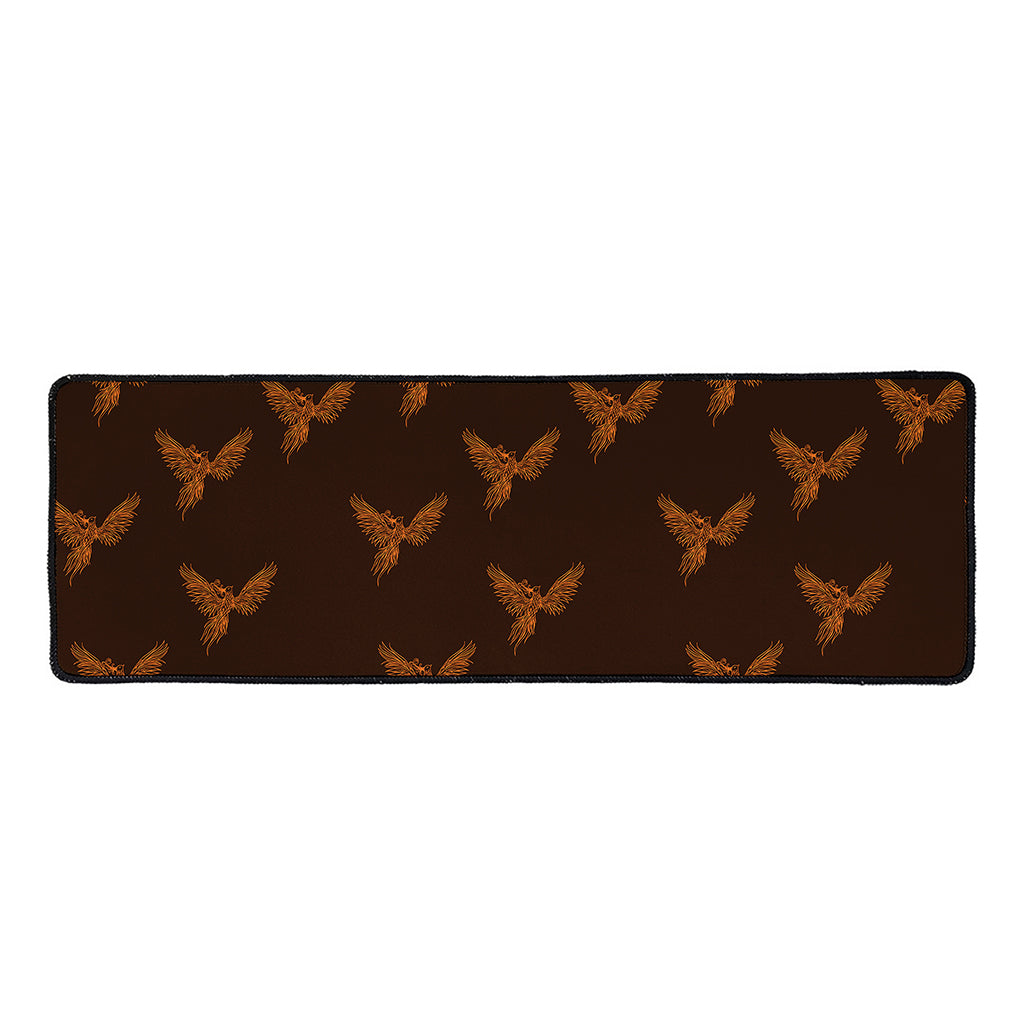 Asian Phoenix Pattern Print Long Kitchen Mat