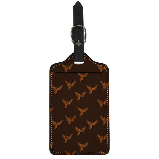 Asian Phoenix Pattern Print Luggage Tag