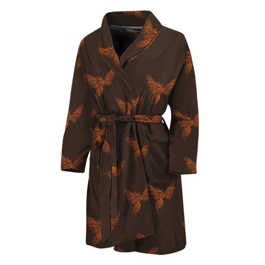 Asian Phoenix Pattern Print Men's Bathrobe