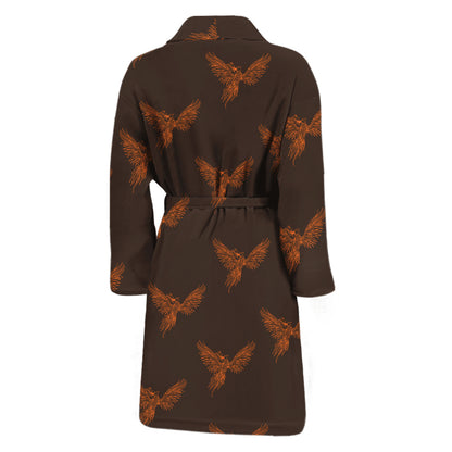 Asian Phoenix Pattern Print Men's Bathrobe