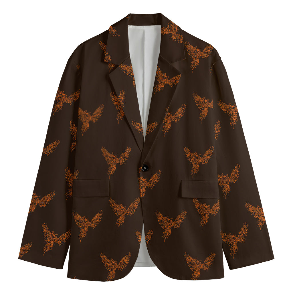 Asian Phoenix Pattern Print Men's Blazer