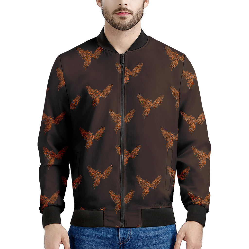 Asian Phoenix Pattern Print Men's Bomber Jacket