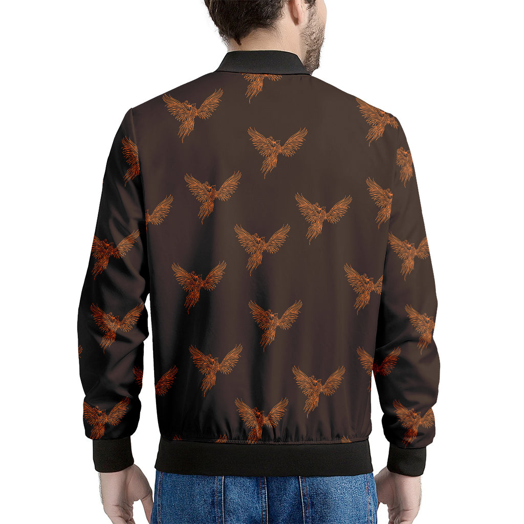 Asian Phoenix Pattern Print Men's Bomber Jacket