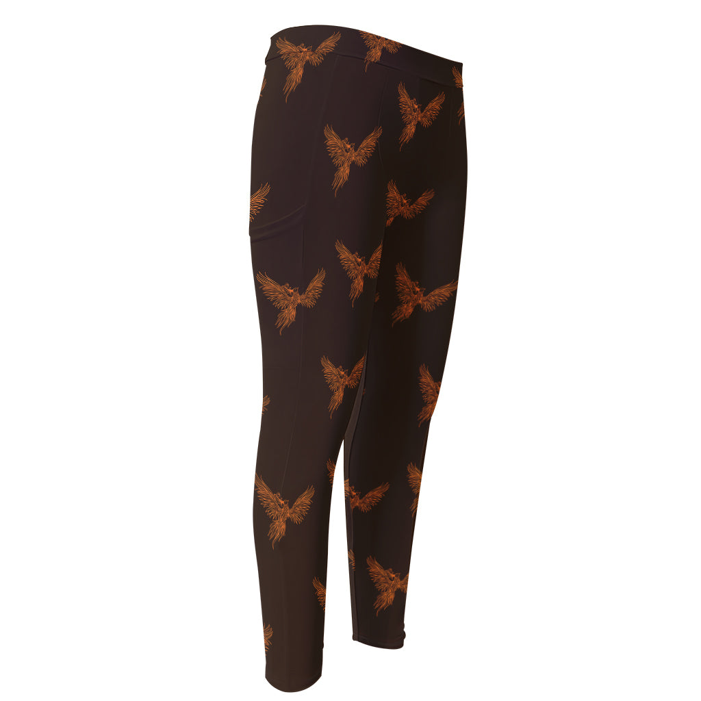 Asian Phoenix Pattern Print Men's Compression Pants