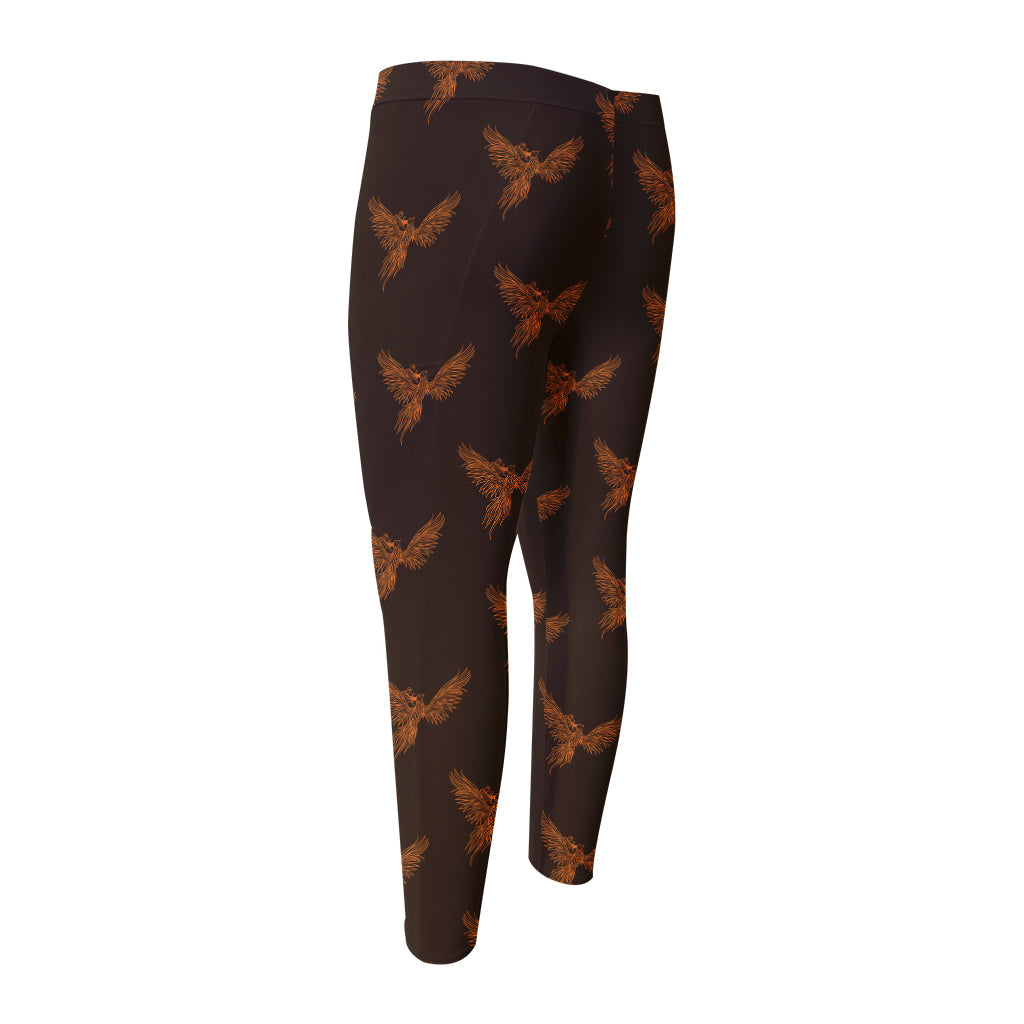 Asian Phoenix Pattern Print Men's Compression Pants