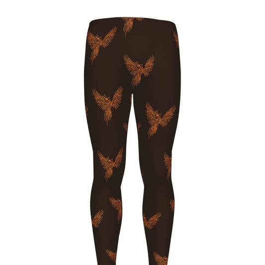 Asian Phoenix Pattern Print Men's leggings