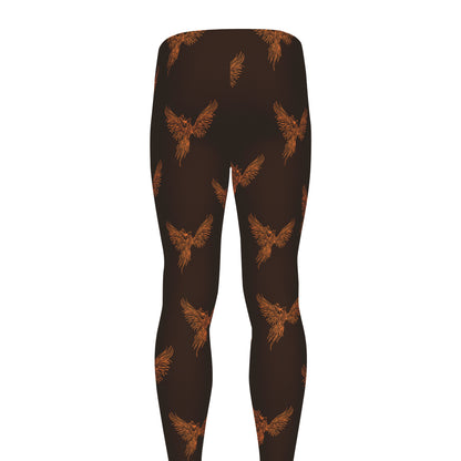 Asian Phoenix Pattern Print Men's leggings