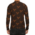 Asian Phoenix Pattern Print Men's Long Sleeve Rash Guard