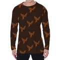 Asian Phoenix Pattern Print Men's Long Sleeve T-Shirt