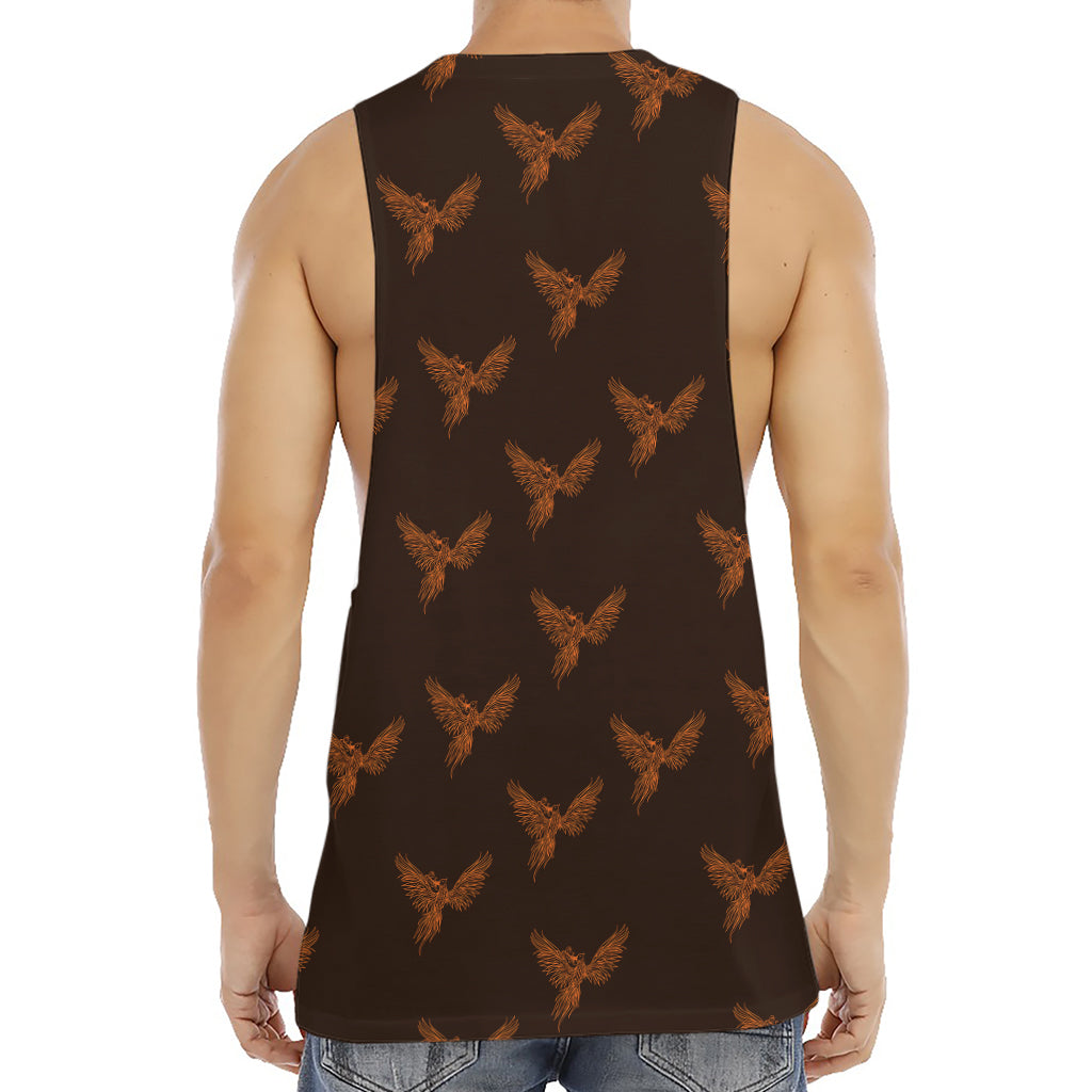 Asian Phoenix Pattern Print Men's Muscle Tank Top