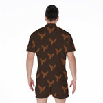 Asian Phoenix Pattern Print Men's Rompers