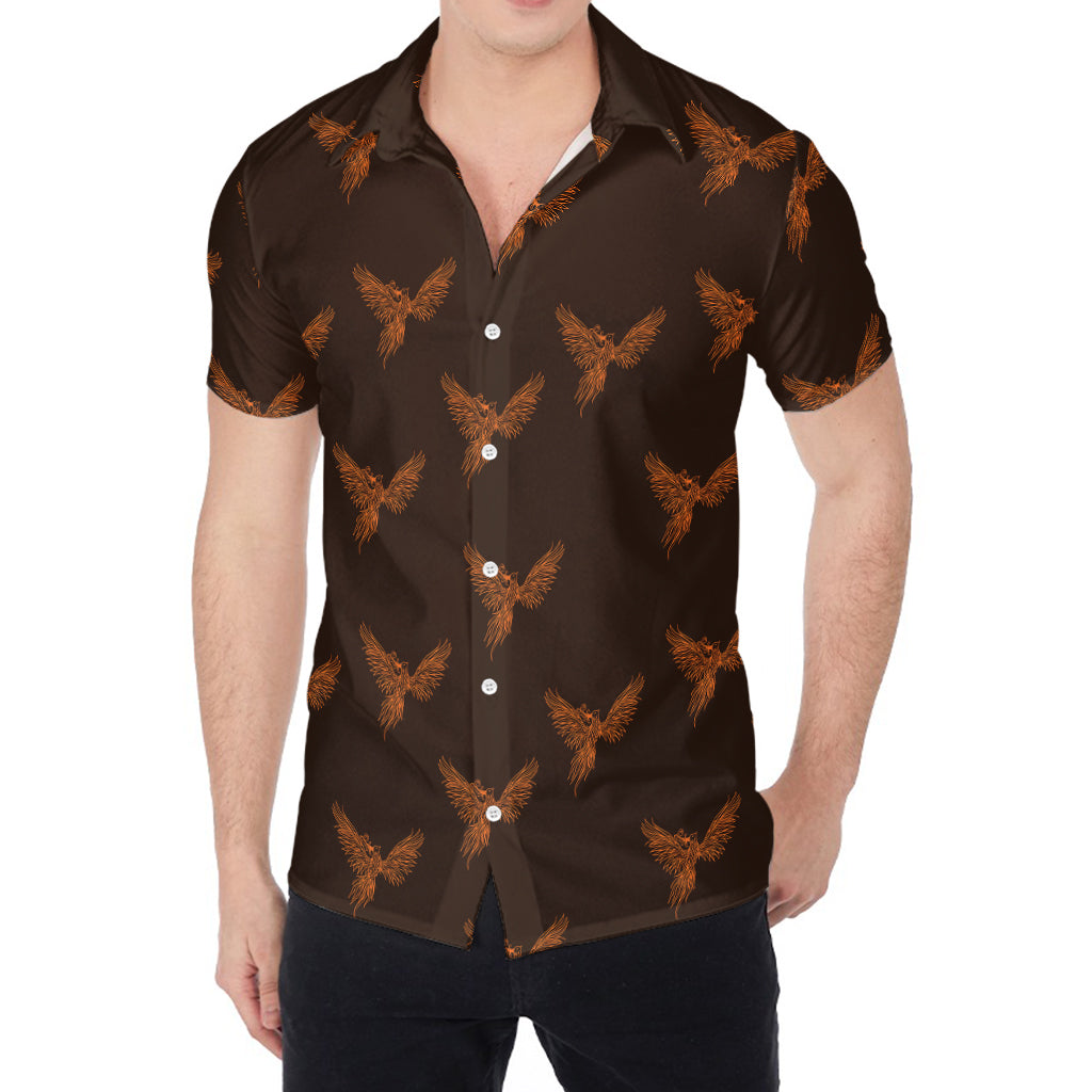 Asian Phoenix Pattern Print Men's Shirt