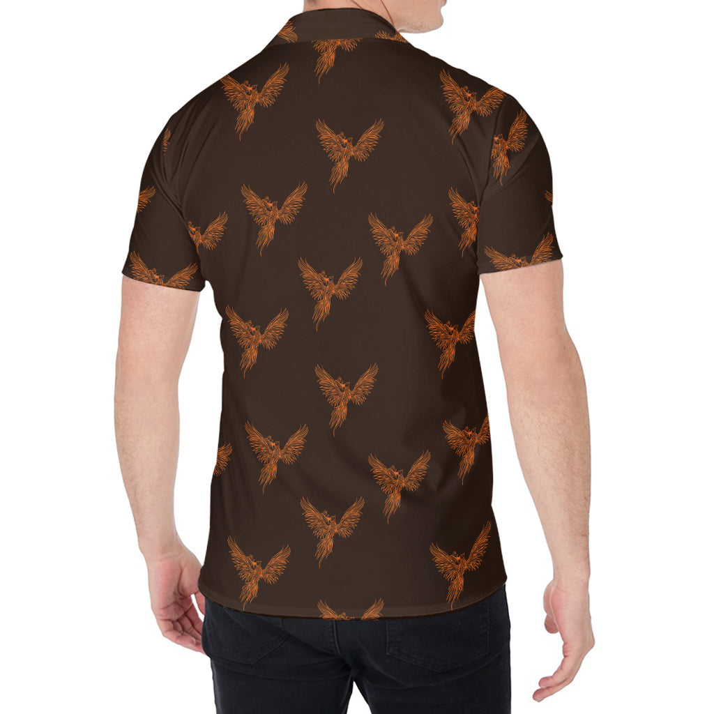 Asian Phoenix Pattern Print Men's Shirt