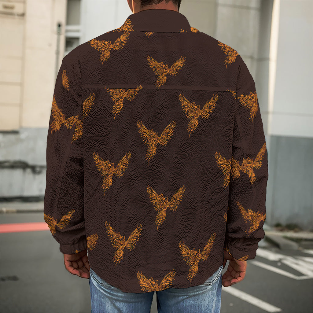 Asian Phoenix Pattern Print Men's Shirt Jacket
