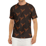 Asian Phoenix Pattern Print Men's Short Sleeve Rash Guard