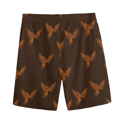 Asian Phoenix Pattern Print Men's Sports Shorts