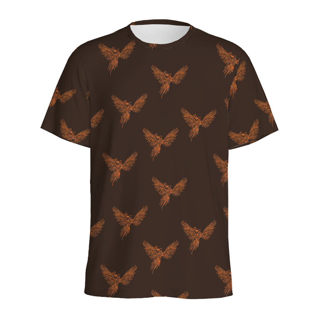 Asian Phoenix Pattern Print Men's Sports T-Shirt