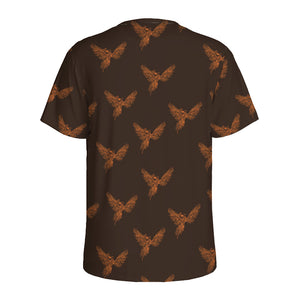 Asian Phoenix Pattern Print Men's Sports T-Shirt