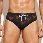 Asian Phoenix Pattern Print Men's Swim Briefs