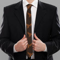 Asian Phoenix Pattern Print Necktie