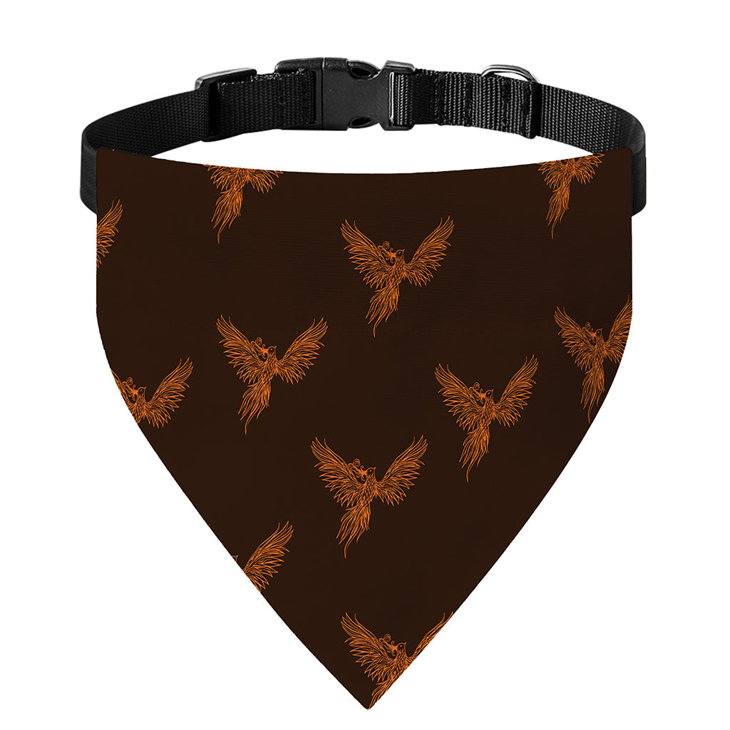 Asian Phoenix Pattern Print Over The Collar Dog Bandana
