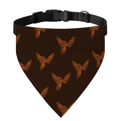 Asian Phoenix Pattern Print Over The Collar Dog Bandana