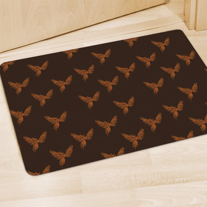Asian Phoenix Pattern Print Polyester Doormat