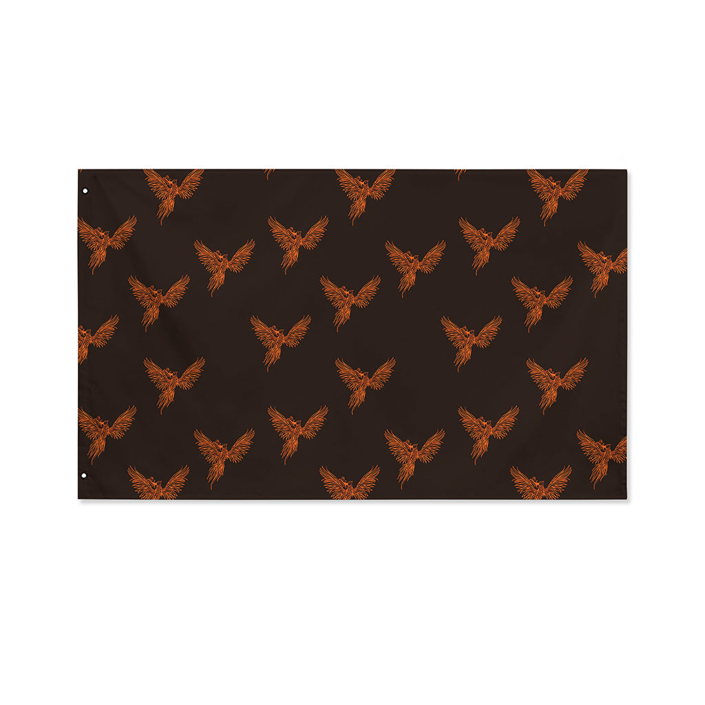 Asian Phoenix Pattern Print Polyester Flag