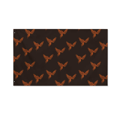 Asian Phoenix Pattern Print Polyester Flag