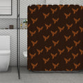Asian Phoenix Pattern Print Polyester Shower Curtain