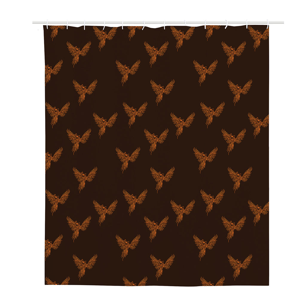 Asian Phoenix Pattern Print Polyester Shower Curtain
