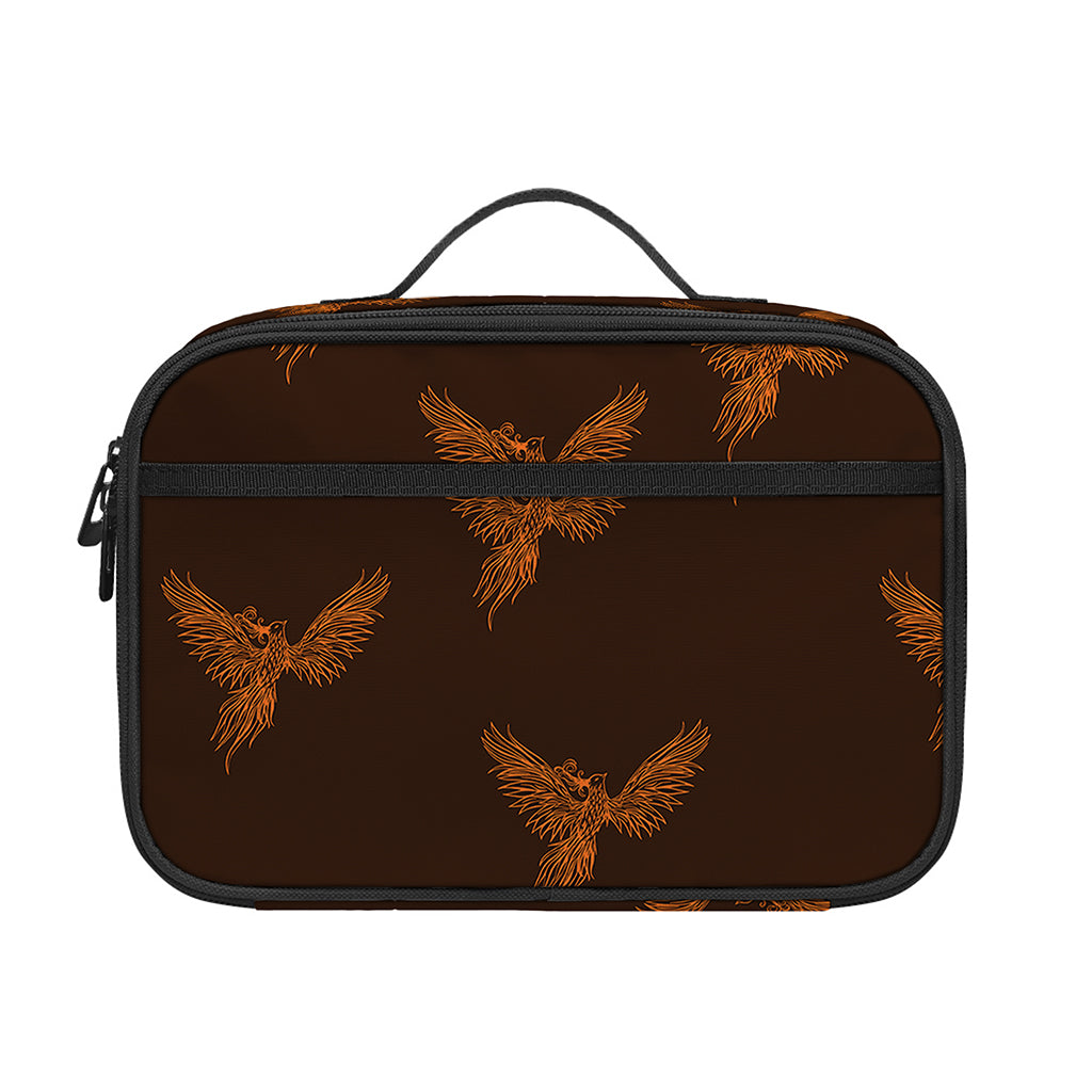 Asian Phoenix Pattern Print Portable Lunch Bag