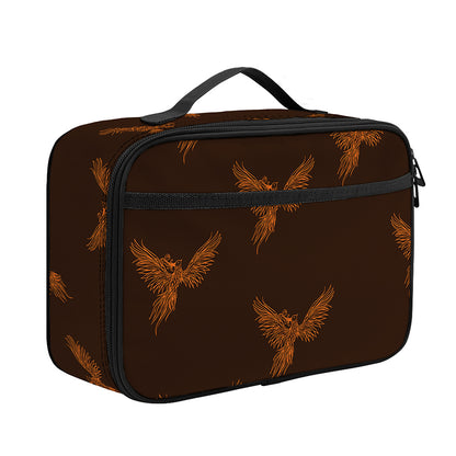 Asian Phoenix Pattern Print Portable Lunch Bag