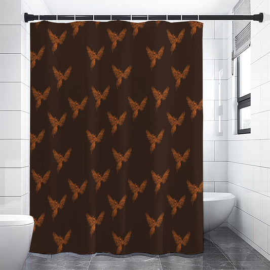 Asian Phoenix Pattern Print Premium Shower Curtain