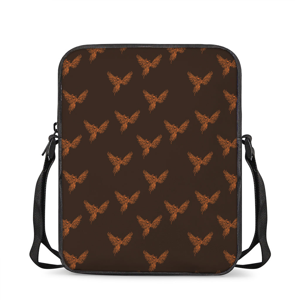Asian Phoenix Pattern Print Rectangular Crossbody Bag