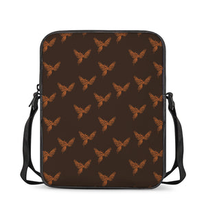 Asian Phoenix Pattern Print Rectangular Crossbody Bag