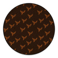 Asian Phoenix Pattern Print Round Floor Mat