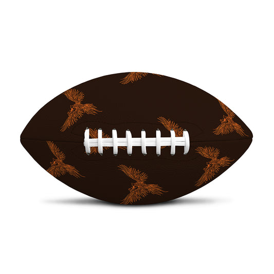 Asian Phoenix Pattern Print Rugby Ball