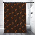Asian Phoenix Pattern Print Shower Curtain